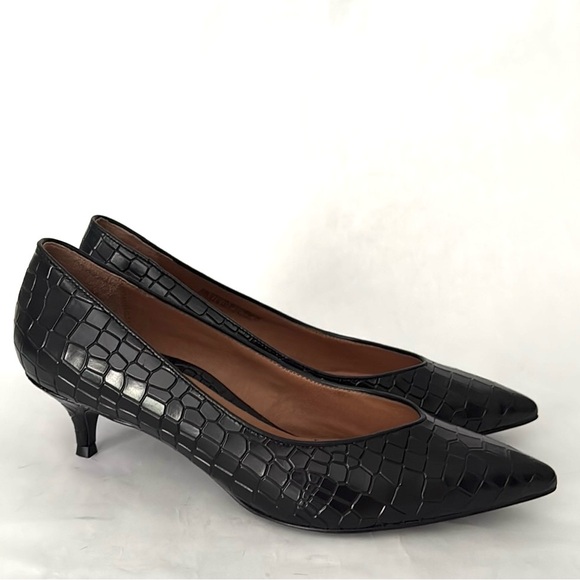 Vionic Kit Josie Croc Black Croc-Embossed Leather Women's Pumps 10 NWOB - Picture 3 of 12